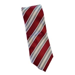 Red Donald J. Trump Signature Collection Red Tie Striped 60" Gold Bar Silk